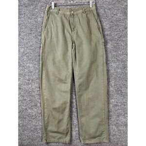 Carhartt WIP Pierce Carpenter Pants Women Size 29x29 Green Straight Workwear